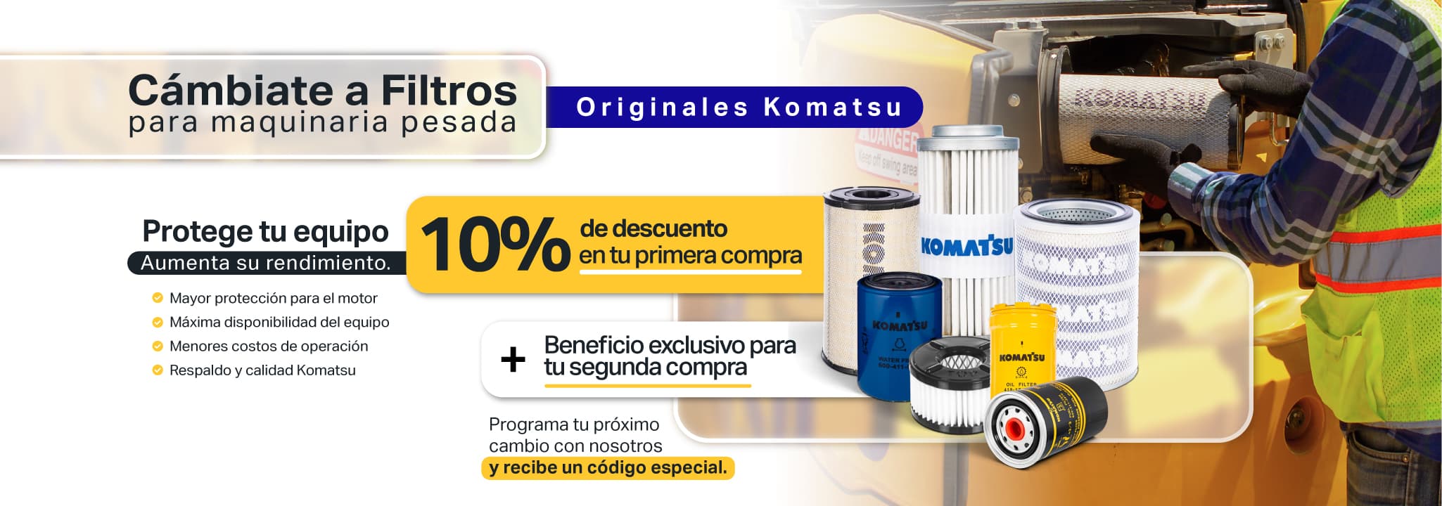 Filtros para maquinaria pesada