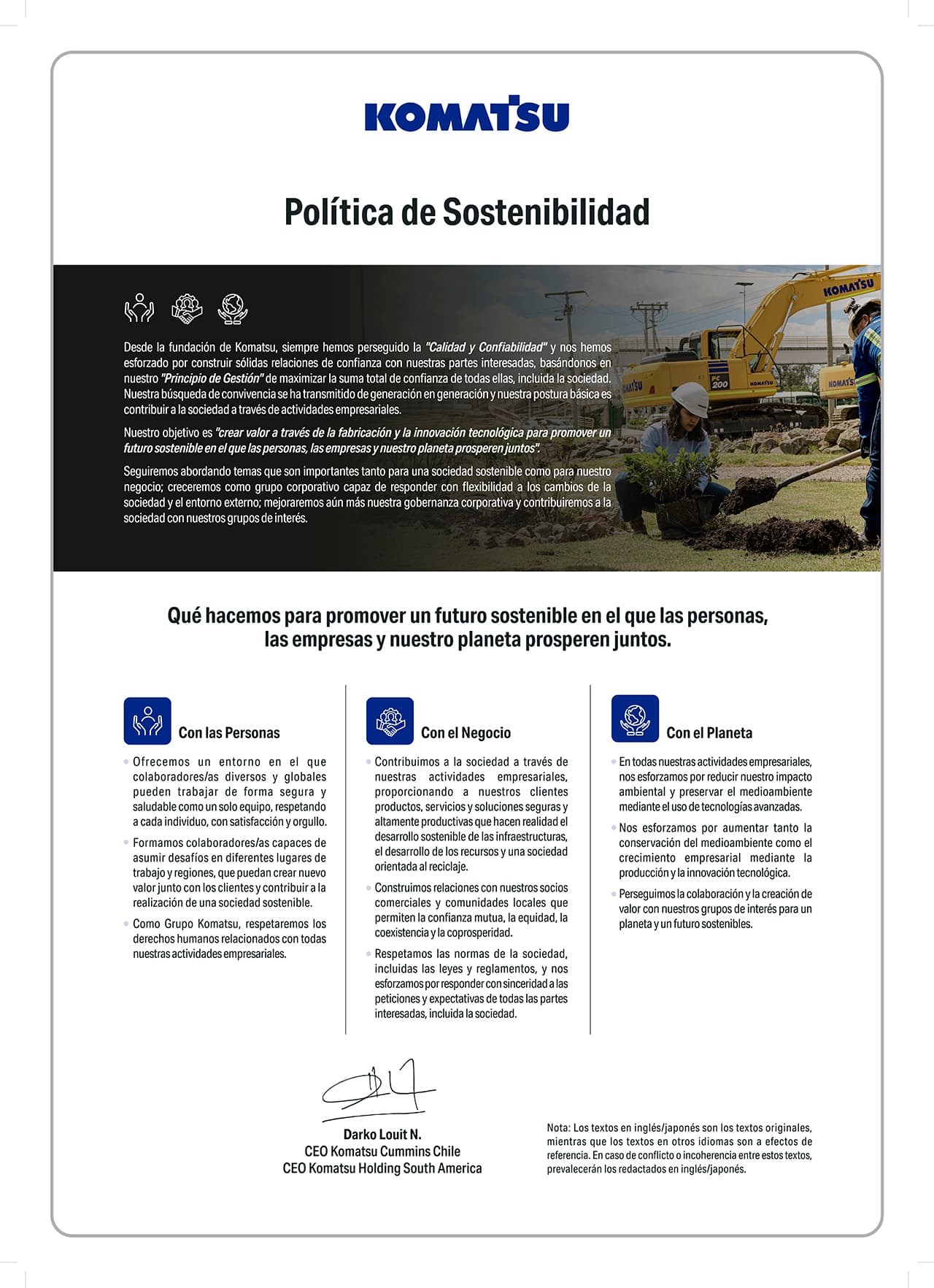 Política de Sostenibilidad Global